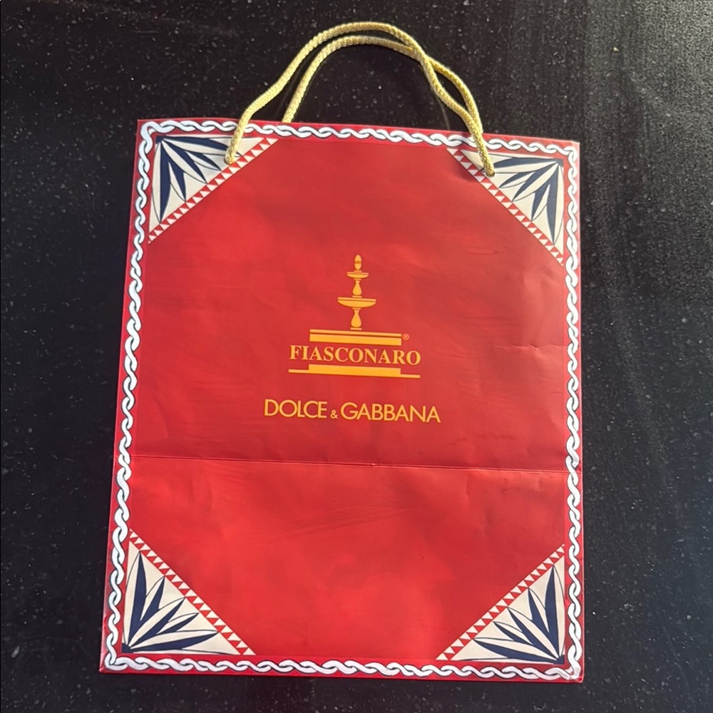 Dolce & Gabbana Red and Gold Gift paper Bag